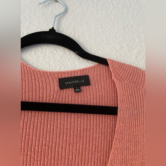 Majorelle long button cardigan in sparkle coral fabric size S - Picture 2 of 2